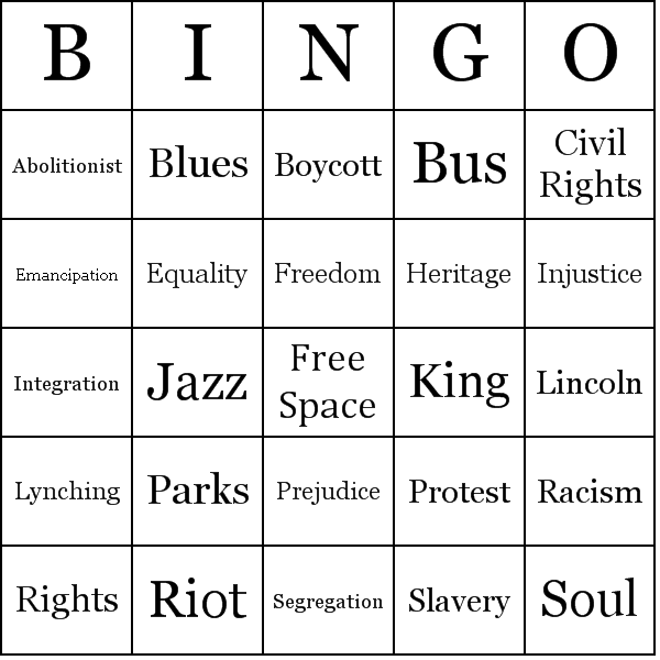 Free Printable Black History Bingo Cards - Free Printable Templates