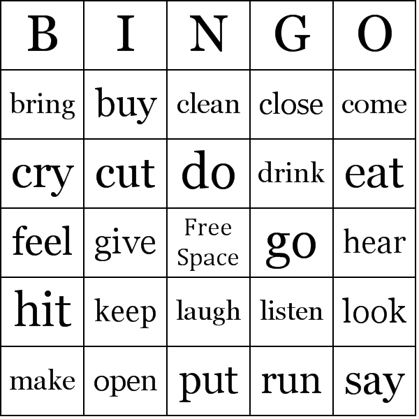 action-verbs-bingo-cards