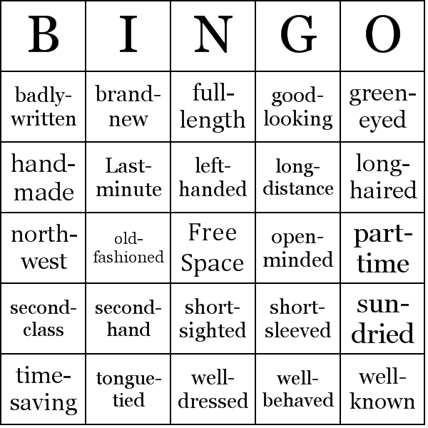 compound-adjectives-bingo-cards