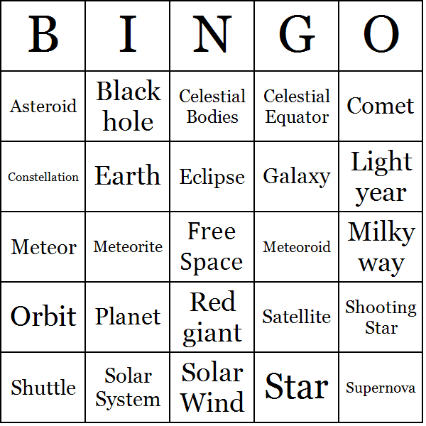 free space bingo